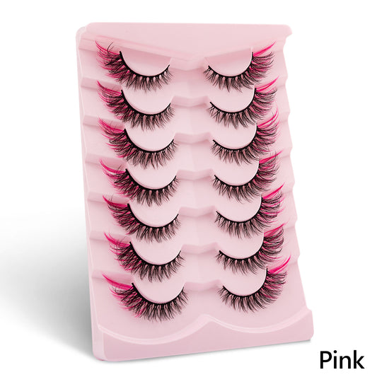 Colorful 3D Mink Lashes for Party Stage - Natural Thick and Fluffy Extensions