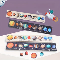 Wooden Solar System Puzzle Board Toy