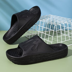 Men's Flame Pattern Cloud Slides Slippers Lightweight Non Slip Shoes