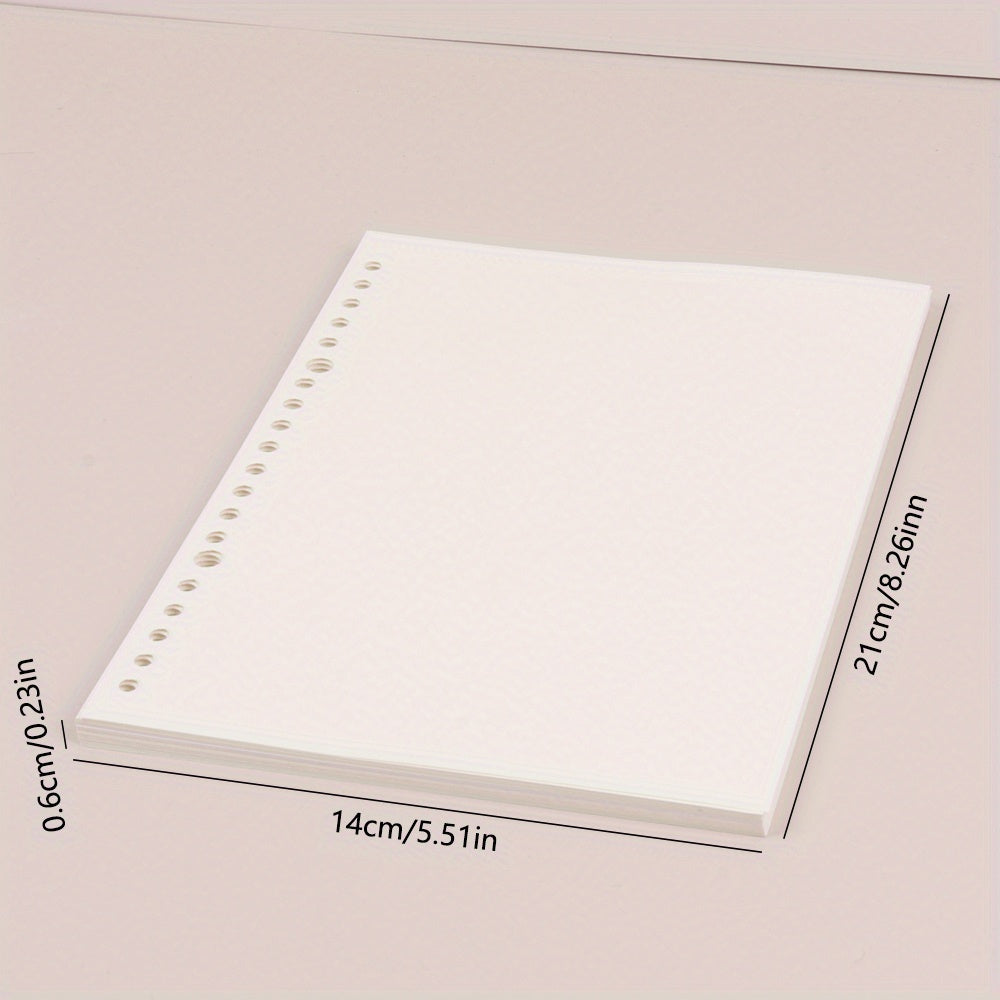 60PCS A5 Blank Detachable Notebook Core with Refillable Pages