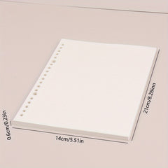60PCS A5 Blank Detachable Notebook Core with Refillable Pages