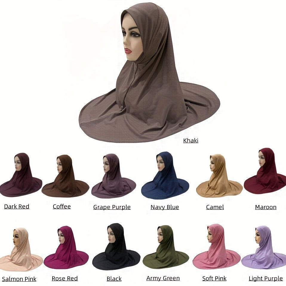 80 Plain High Density Fabric Soft Muslim Headscarf Arab Hat Men Women