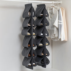 Hanging Shoes Storage Bags Double Layer Durable Space Saving Organizer