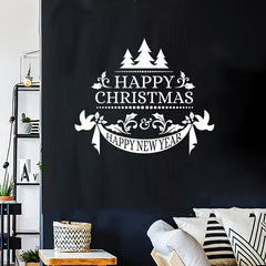 Christmas Theme Window Sticker HAPPY CHRISTMAS Vinyl Sticker