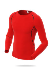 Men's Quick Dry Long Sleeve Fitness Top Crew Neck