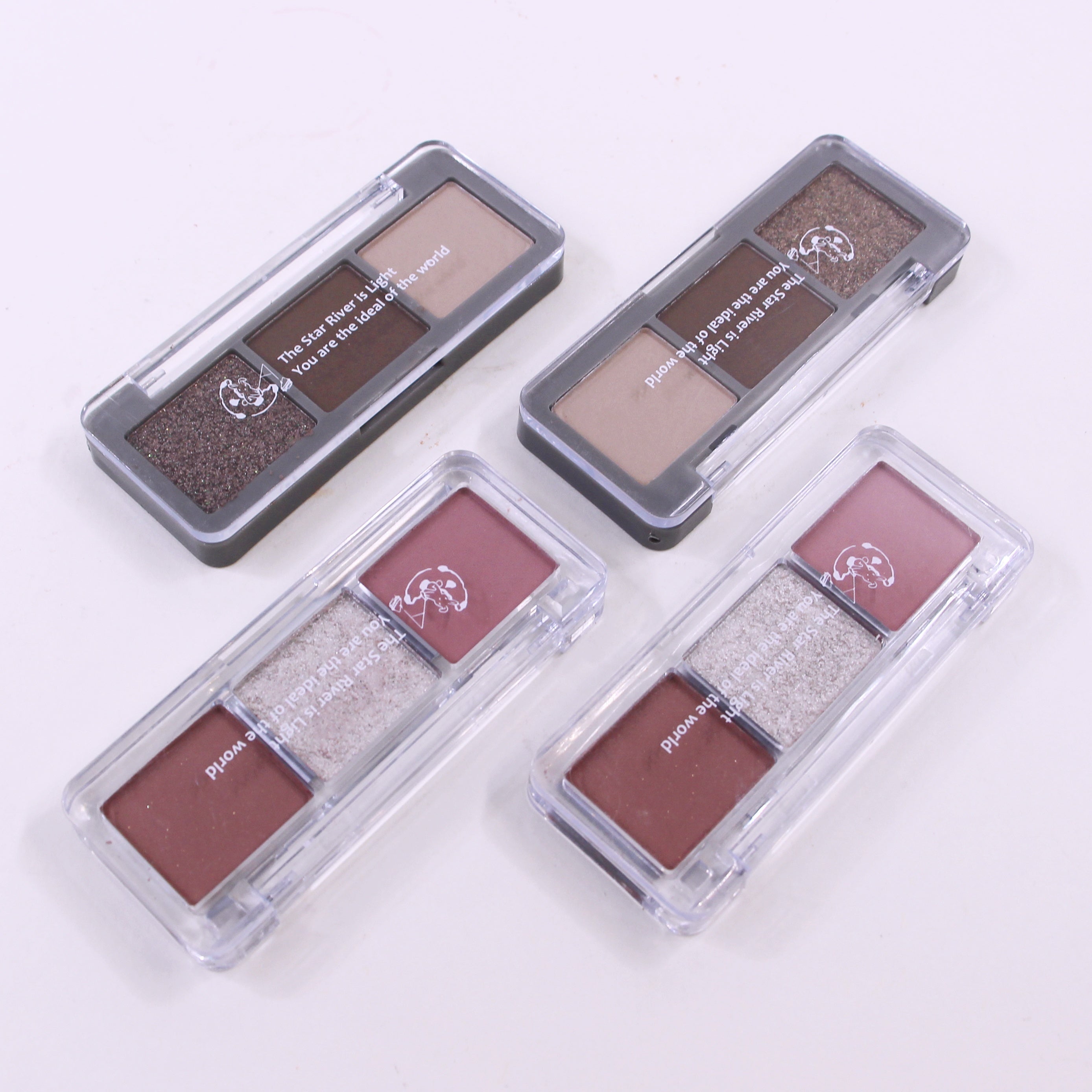 3-in-1 Eyeshadow Palette with Shimmer, Glitter, & Matte Finish