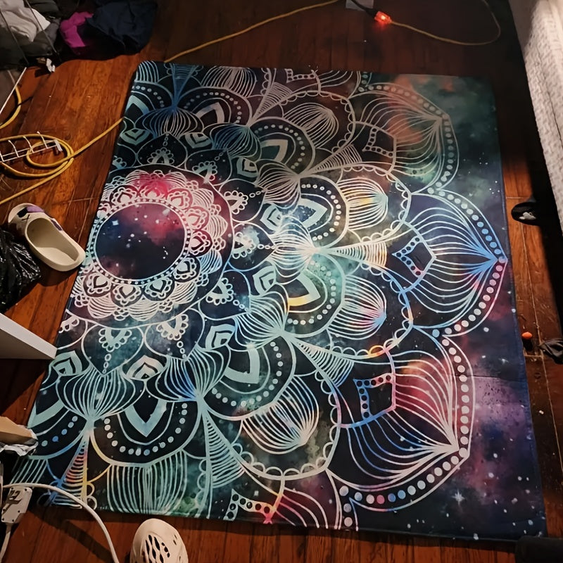 Colorful Starry Pattern Area Rug - Indoor/Outdoor Mat - Non-slip Floor Rug