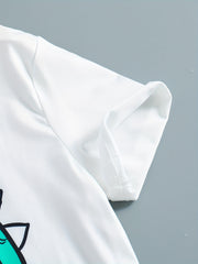 Boys Dino Casual Outfit T shirt & Shorts Kids Summer Clothes
