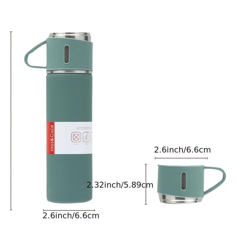 500ml Double Layer Stainless Steel Vacuum Flask Coffee Tumbler Travel Mug Grey