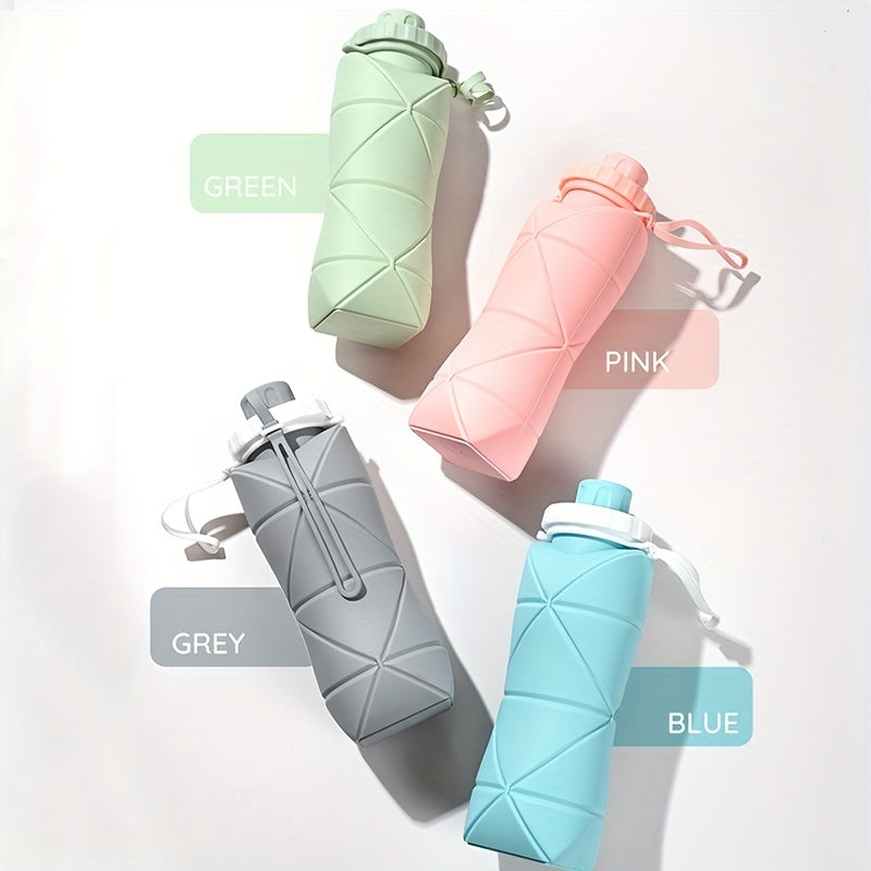 600ml Silicone Folding Water Cup Telescopic Bottle Outdoor Sports Travel Fitness