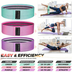 3pcs Yoga Resistance Bands Booty Leg Lifting Pilates Training