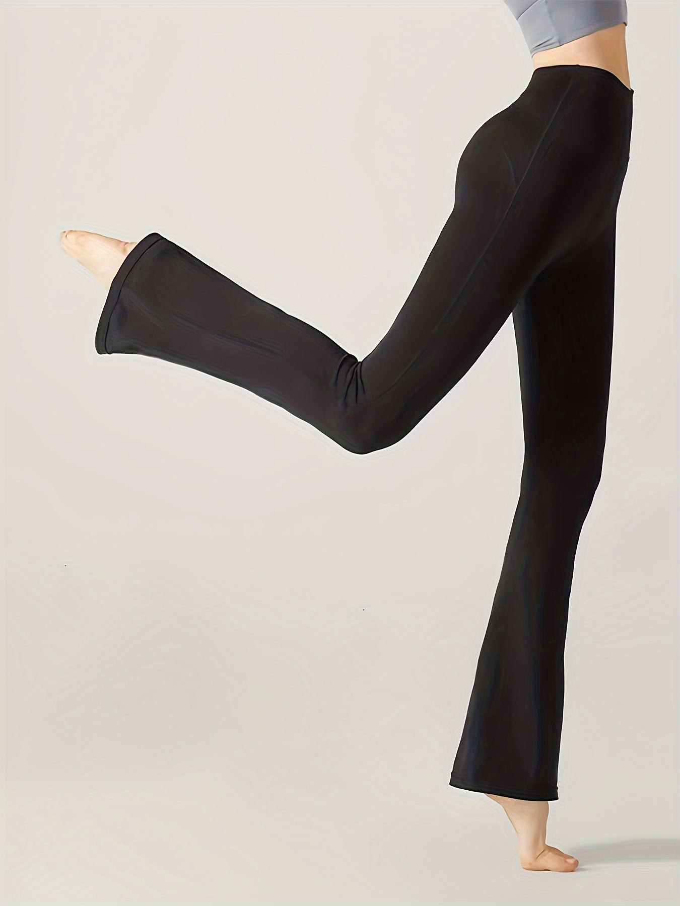 Flare Casual Pants High Stretch Fitness Sports Yoga Bootcut Pants