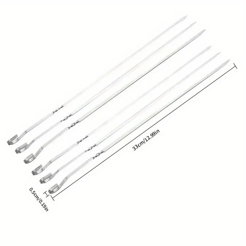 20pcs Stainless Steel BBQ Skewers & Forks, Easy to Clean & Carry