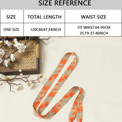 Vintage Flower Print Women's Belt with Skirt Sweater