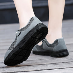 Soft Sole Slip On Walking Shoes Mesh Breathable Non Slip Sandals