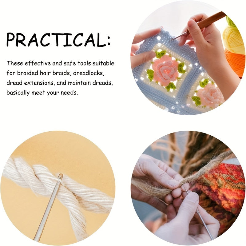 3pcs Crochet Set Hair Locking Needle Tool Craft Knitting Needle