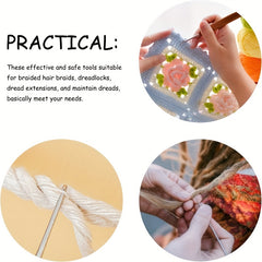 3pcs Crochet Set Hair Locking Needle Tool Craft Knitting Needle