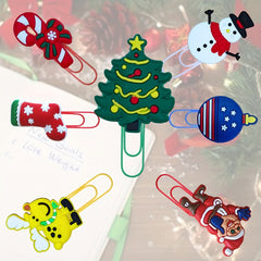 4pcs Christmas Cartoon Paper Clips To Paper Clip Binder Paper Clip