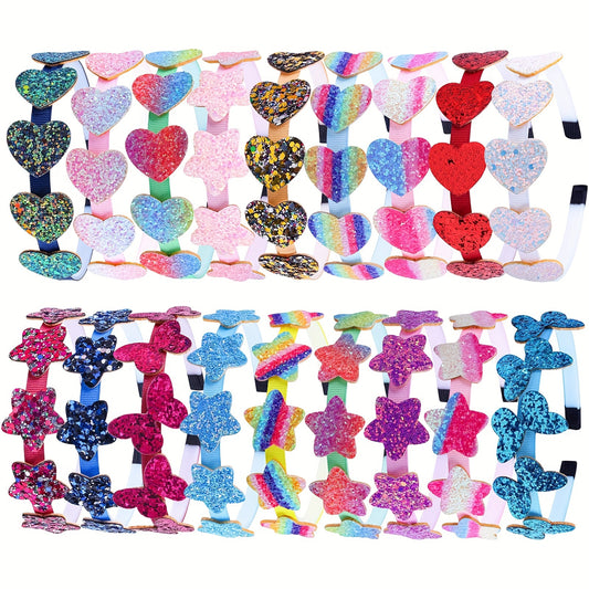 Kids Candy Princess Headband - Sequin Pentagram Set