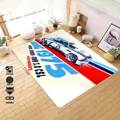 1pc Racing Pattern Carpet Home Kitchen Area Rug Non-slip Foot Mat
