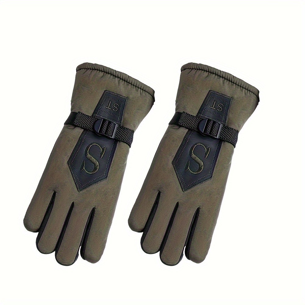 Winter Fleece Lined Warm Gloves For Women Men Ski Gloves