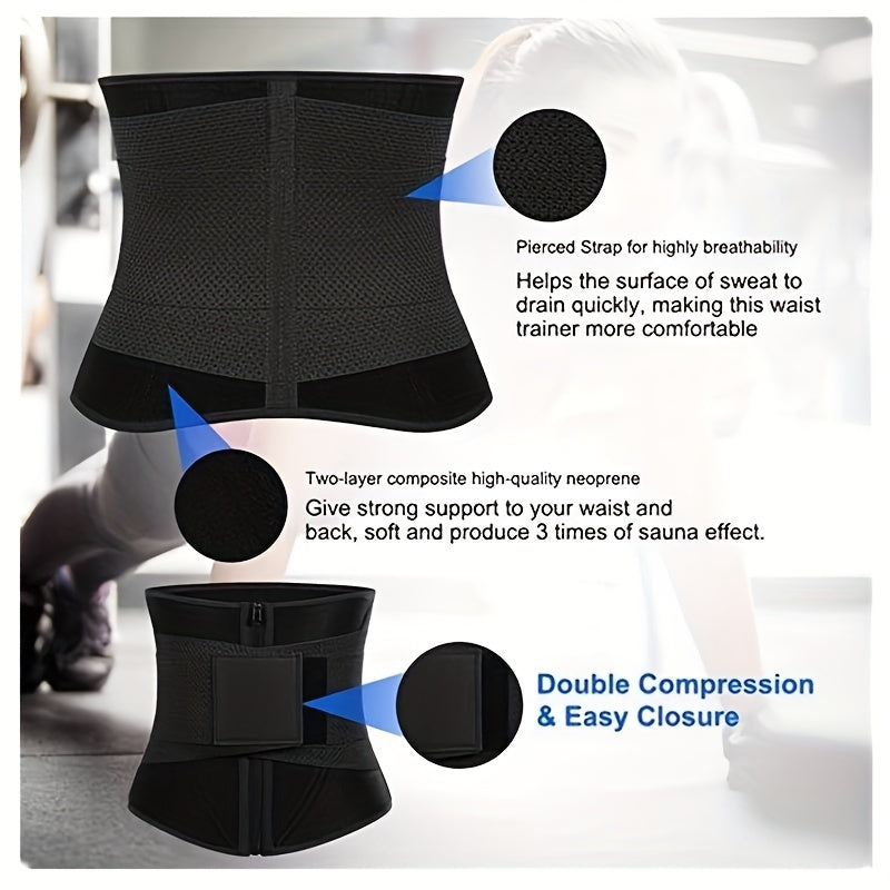 Zipper Waist Trainer Tummy Control Slimming Belt