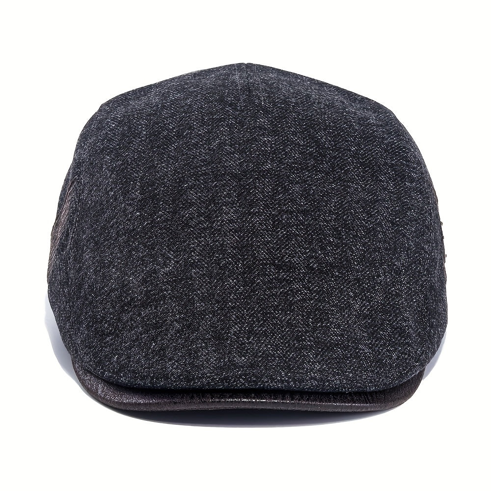 Winter Woolen Newsboy Flat Cap Warmer Beret Hat Men's Ivy Golf Hats