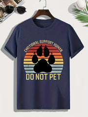 Paw Print Men's Comfy T-shirt for Outdoor Summer
