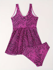 Leopard Print Tankini Set