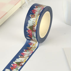 1pc Christmas Washi Tape Snow Scene Decorative Tape