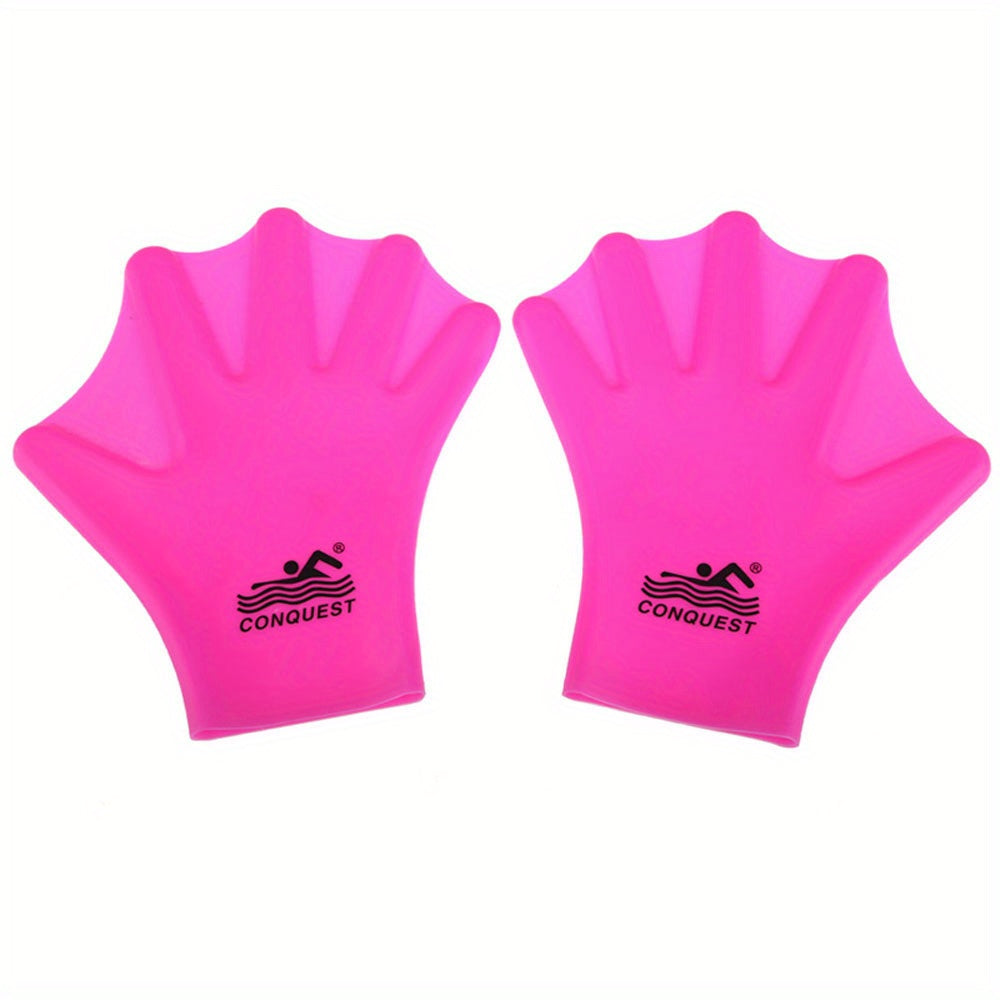 Adult Swimming Webbed Gloves Hand Paddle Silicon Diving Equipment