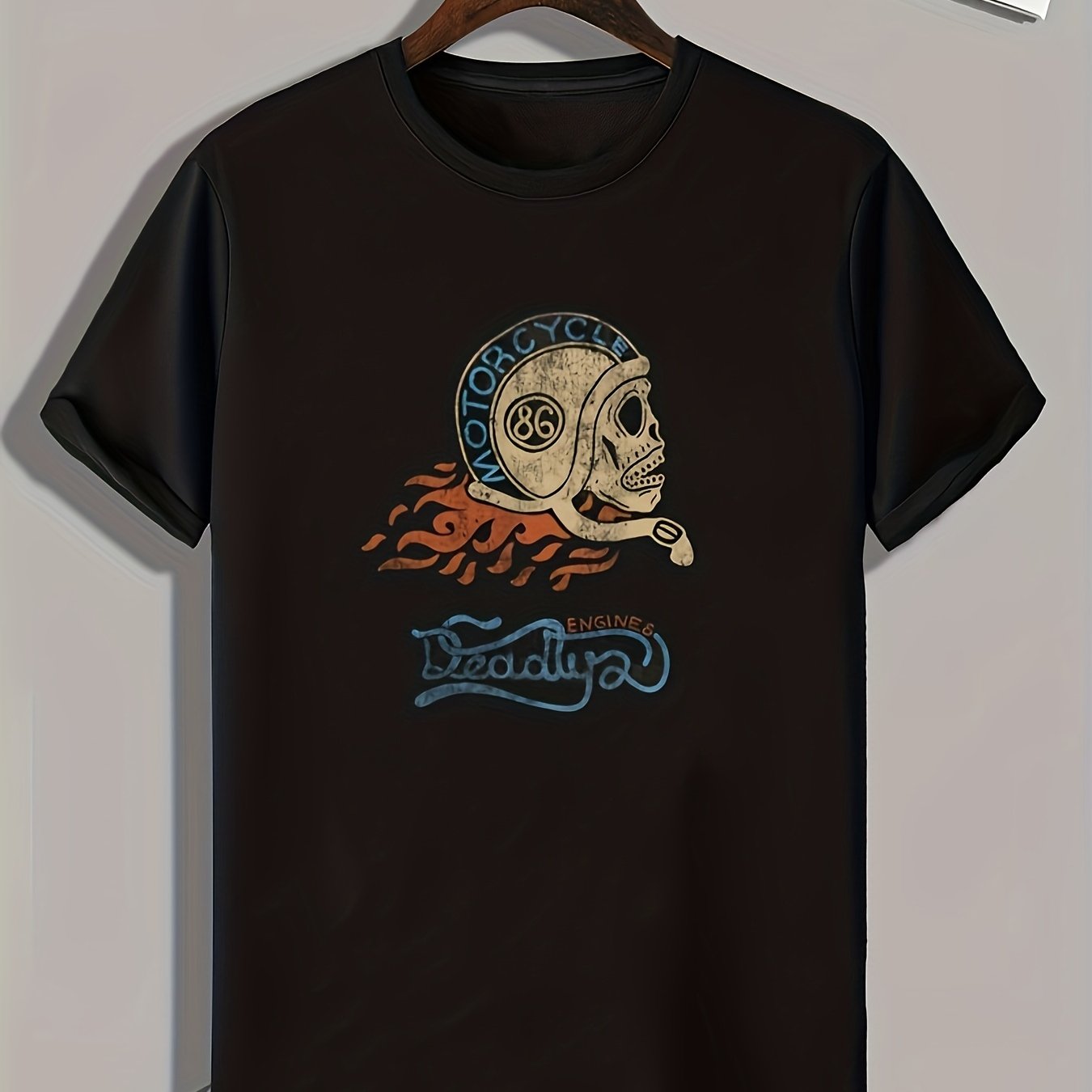 Skull Print Men's Graphic T shirt Casual Comfy Tees For Summer Mens Clothing