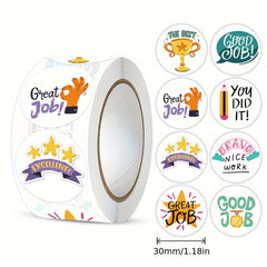 300pcs Cartoon Reward Stickers Teacher Supplies Classic Gift Sticker Roll