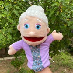 DDEMSMOE Family Hand Puppets - Ethnic Plush Soft Puppets for Kids Role Play