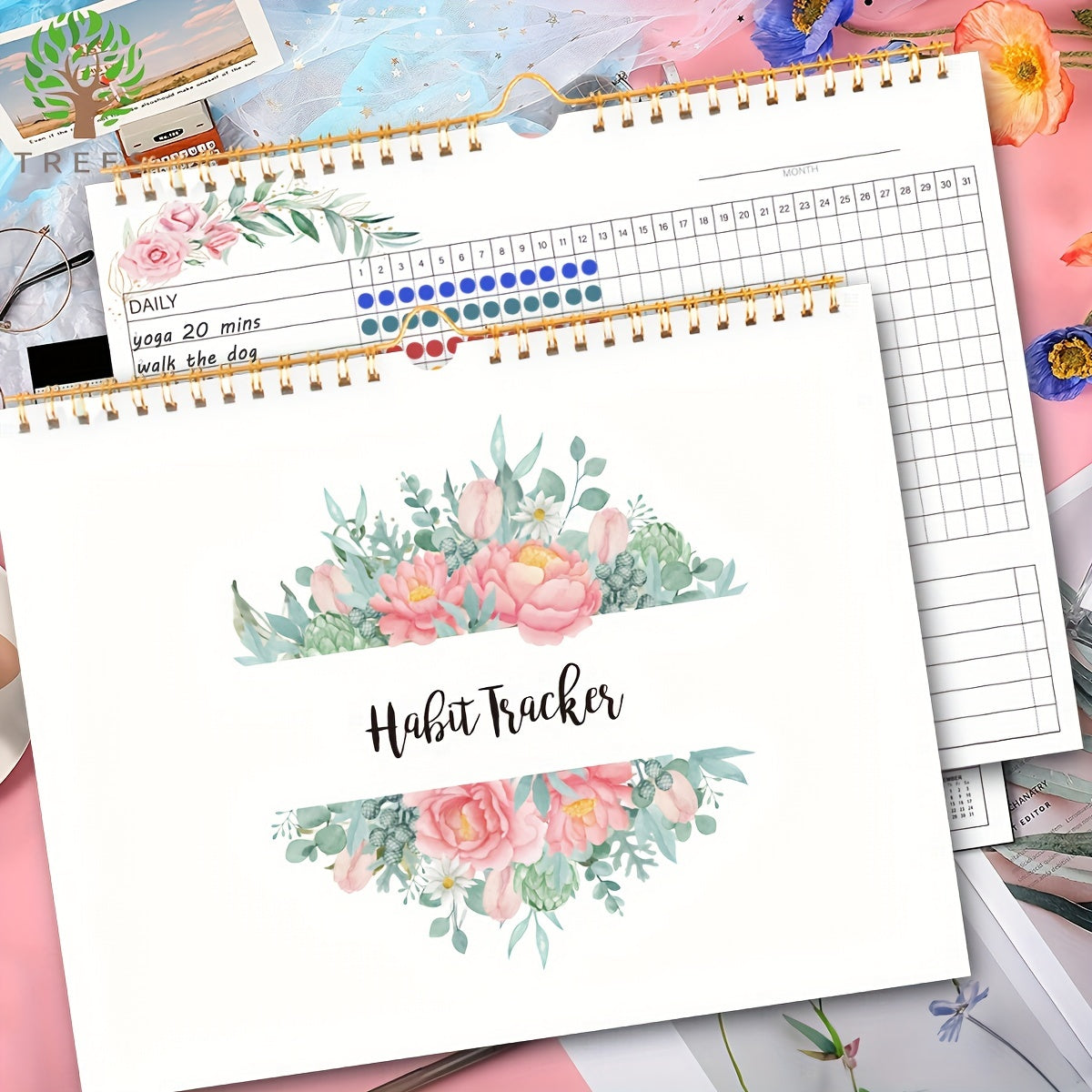Habit Tracker Journal Spiral Binding Planner