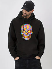 Cartoon Skull Print Hoodie Men's Hooded Sweatshirt Streetwear