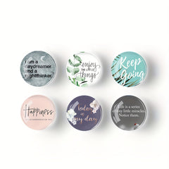 12pcs Small Fresh Inspirational Crystal Glass Refrigerator Sticker