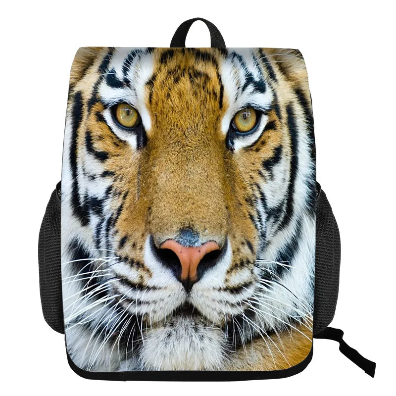 3D Animal Student Schoolbag Creative Backpack Polyester Large Capacity