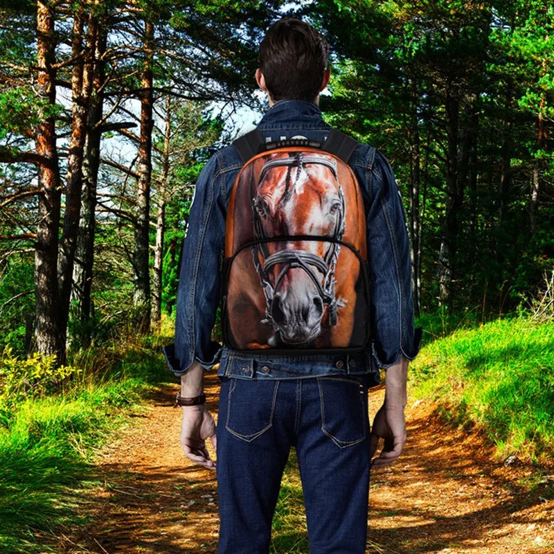 3D Cartoon Backpack Student Bag Large Capacity Outdoor Leisure Bag