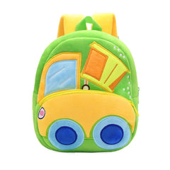 3D Construction Truck Bulldozer Excavator Plush Kids Backpack