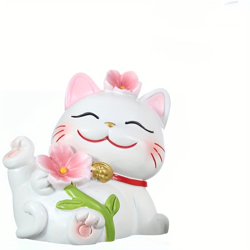 Lucky Cat Model Decoration Small Ornament Home Decor Desktop Display Toy