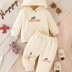Baby Boy Hoodies Pants Set Letter Print 2pcs Outfit