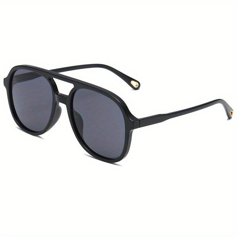 Men's Retro Square Polarized Aviator Sunglasses 70s Style