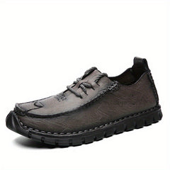 Men's Moc Toe Lace up Shoes Stitch Detail Shoes