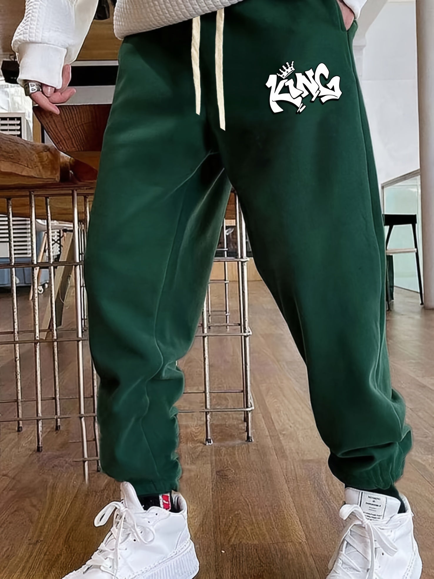 Men's Crown Print Joggers Outdoor Active Sweatpants