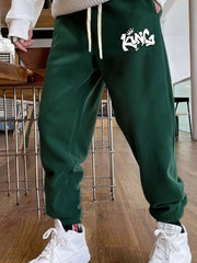 Men's Crown Print Joggers Outdoor Active Sweatpants