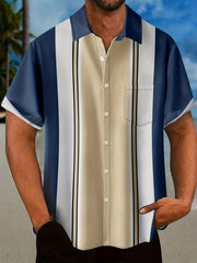 Men's Block Striped Button Shirt