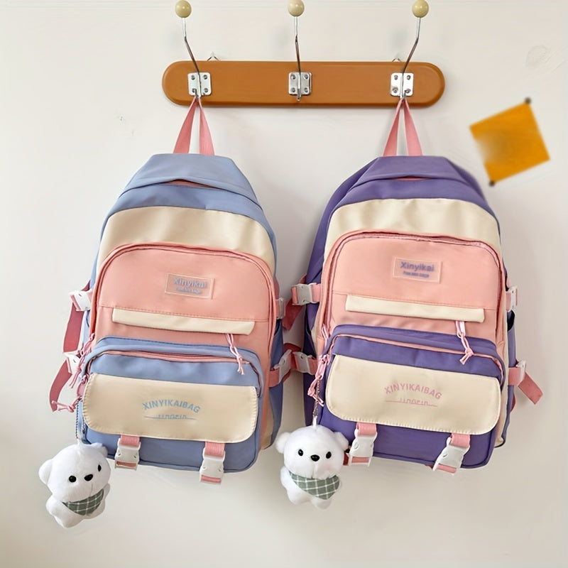 Kids Sweet Backpack Boys Girls Travel Bag School Backpack With Doll Charm