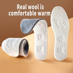 Thicken Warm Wool Insoles for Men & Women Snow Boots Foot Care Winter