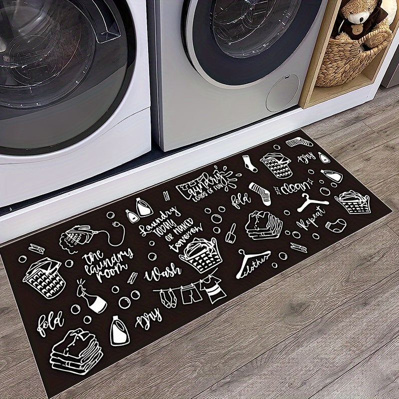 Cartoon Print Bottom Doormat Machine Washable Rug for Home Decor